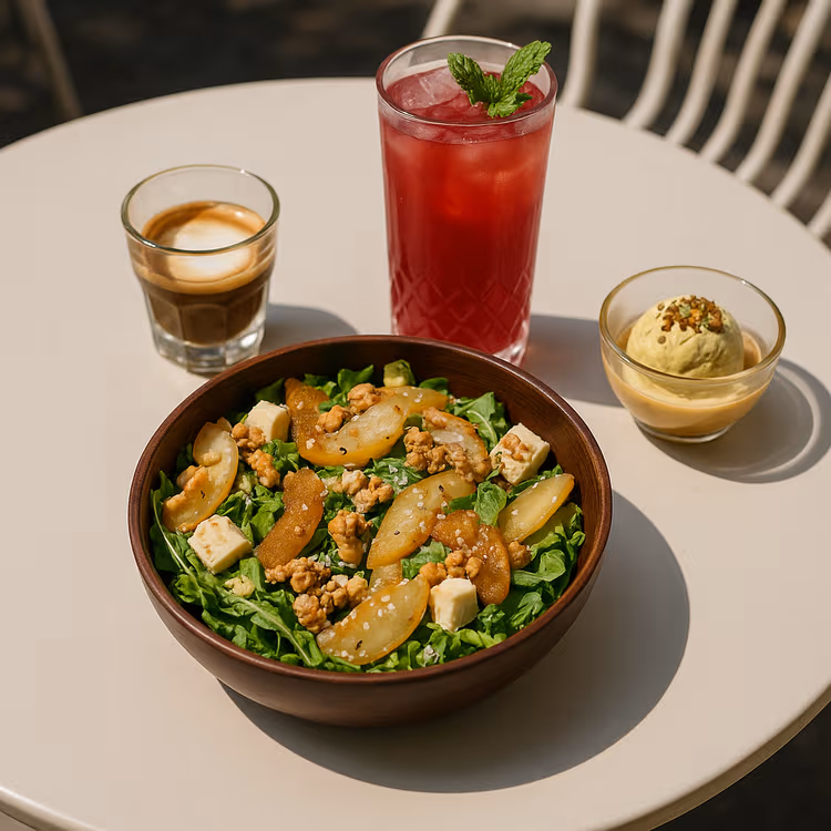 Brunch + ( jugo, postre y cafe)